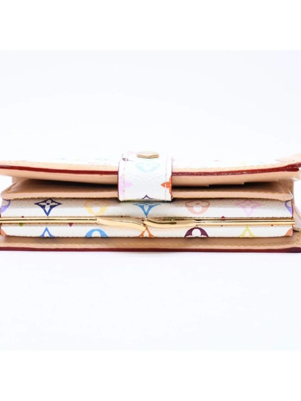 Louis Vuitton Portefeuille Vienois Bifold Wallet Monogram Multicolor White